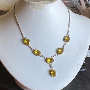 18” Romantic Y Necklace In Golden Yellow Modern to Medieval